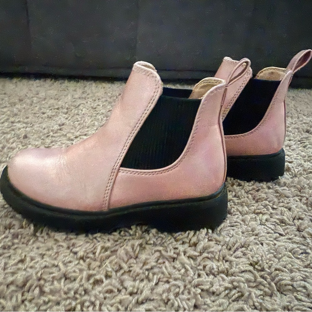 Old Navy Pink and Black Chelsea Boots